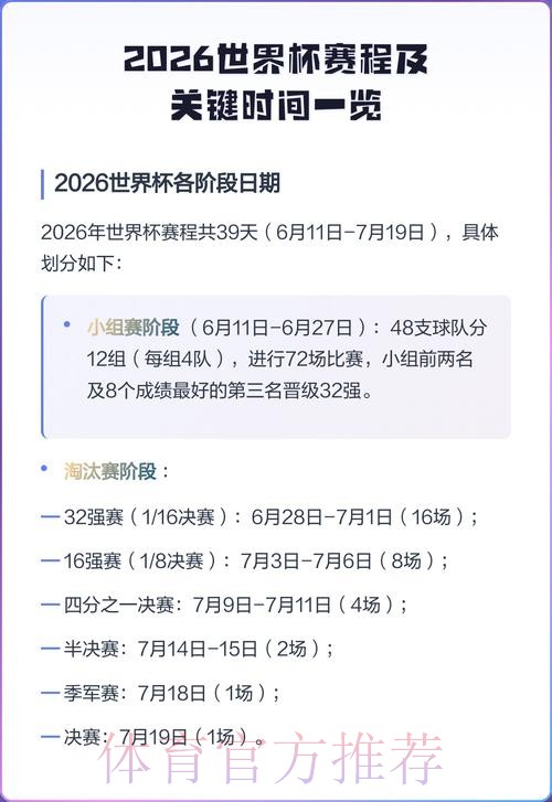 2026世界杯完整赛程今日完整安排官网入口 2026世界杯完整赛程今日完整安排官网入口